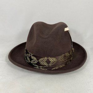 STACY ADAMS Pinch Front Fedora Hat NWOT
